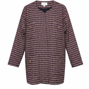 Pomander Place Gigi Plum Multi Tweed Jacket Blazer Size Large NWT